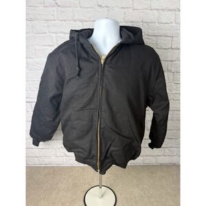 Vintage Dodeca Authentic Collection Black Hooded Work Jacket Size M NEW